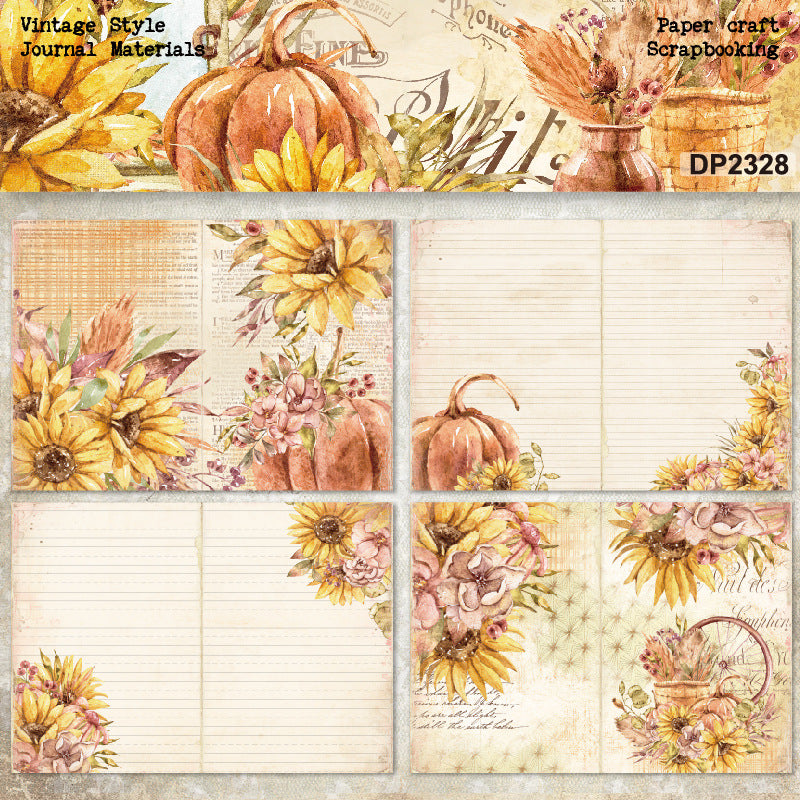 A5 Harvest Season Journal Scrapbook Paper