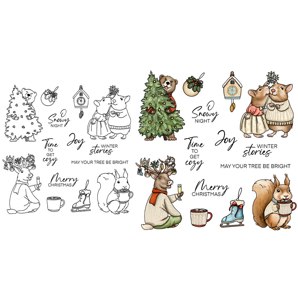 Christmas Animals Dies & Stamps Set