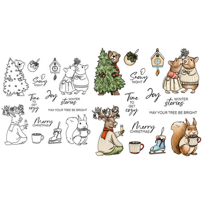 Christmas Animals Dies & Stamps Set