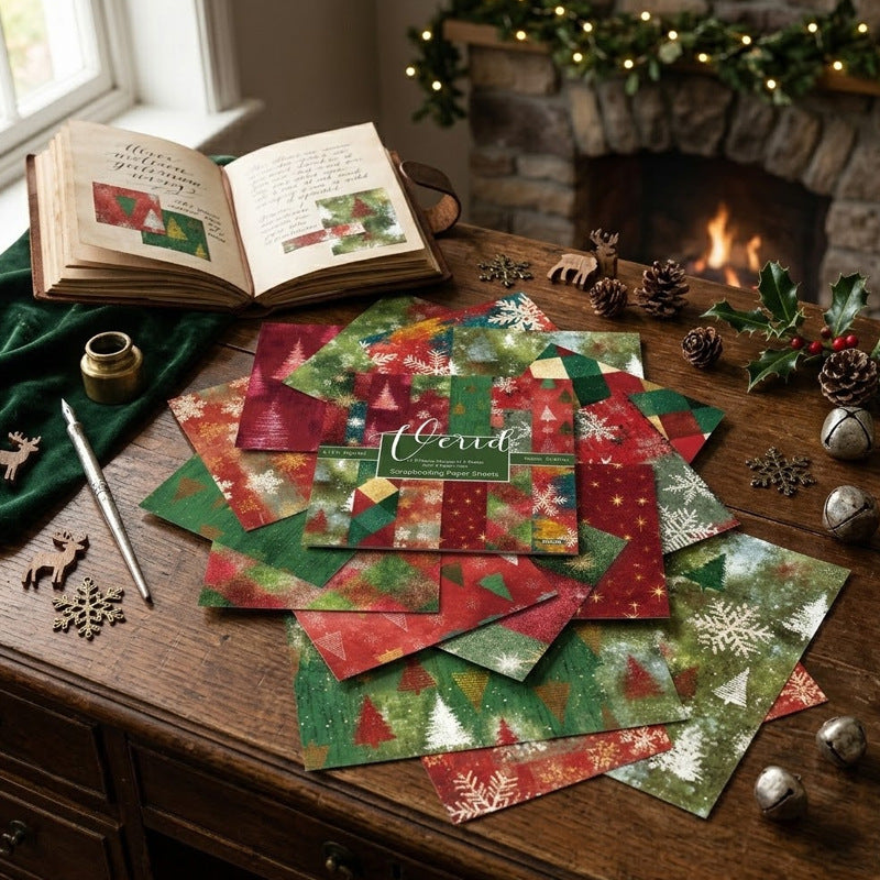 24PCS 6" Christmas Style Scrapbook Paper & Cardstock