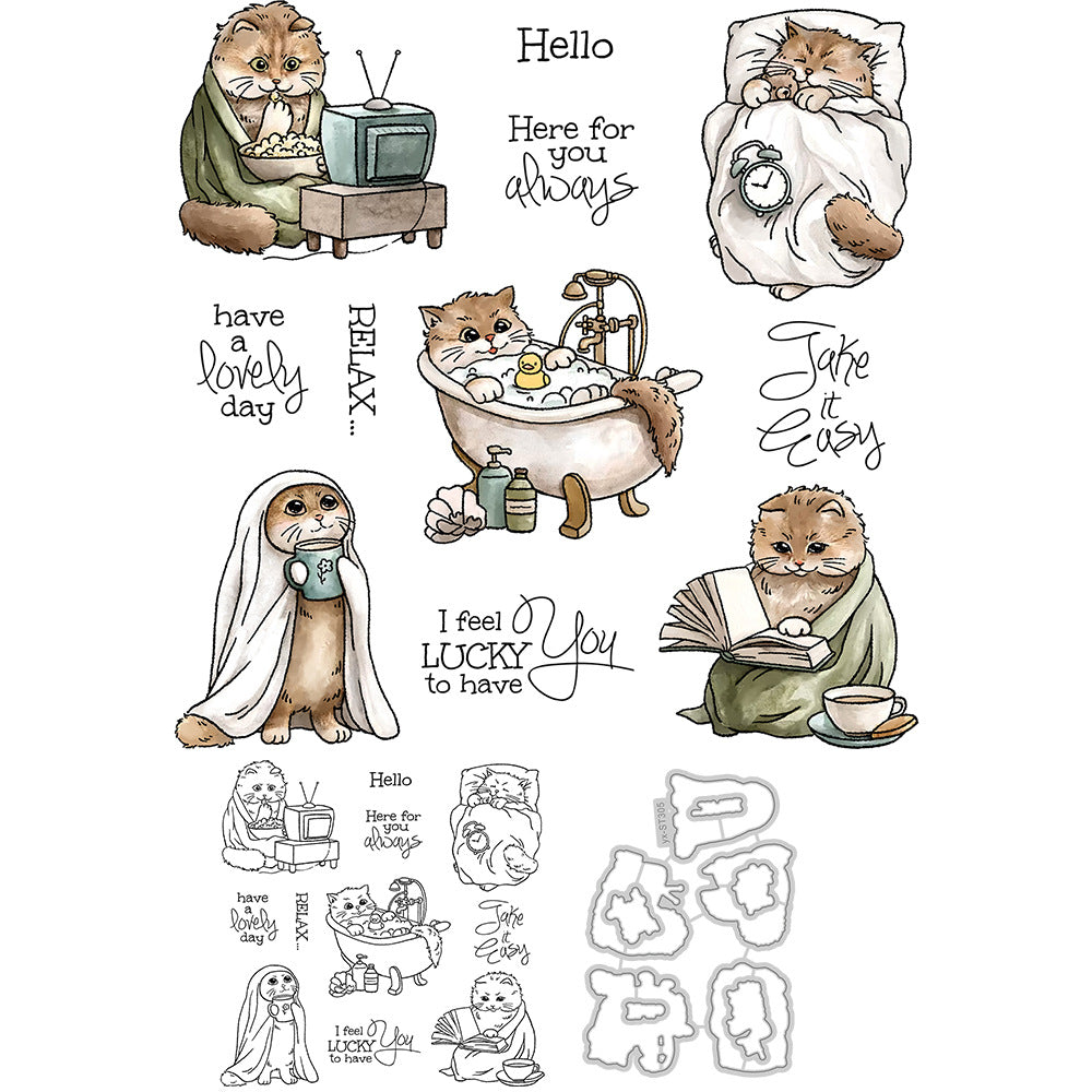 The Kittens Resting Dies & Stamps Set