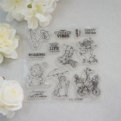 Summer Animals Clear Stamps