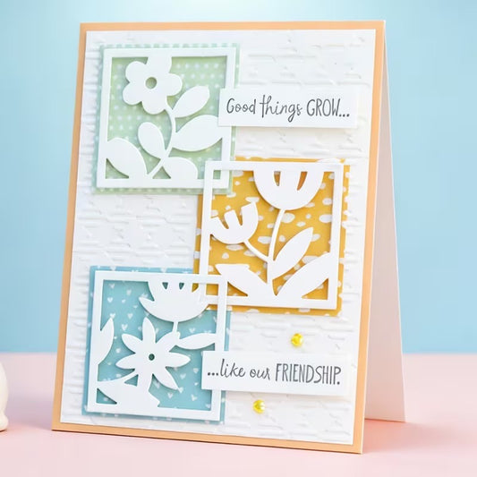 Square Floral Metal Cutting Dies