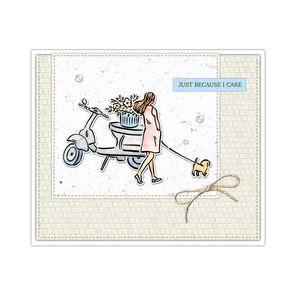 Cycling and Walking the Dog Dies & Stamps Set