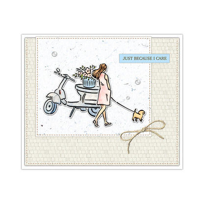 Cycling and Walking the Dog Dies & Stamps Set