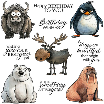 Cute Animals Dies & Stamps Set