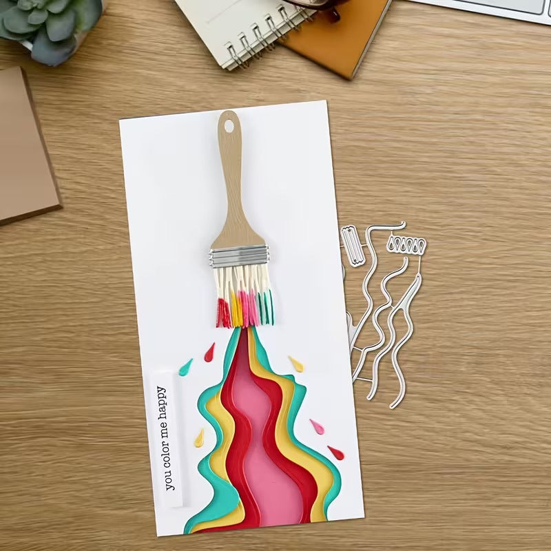 Creative Brushstrokes of Flowing Color Cutting Dies