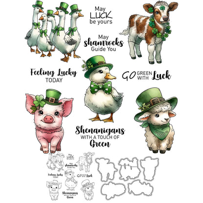 St. Patrick's Day Animals Dies & Stamps Set
