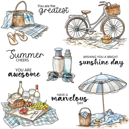 Summer Picnic Camping Dies & Stamps Set