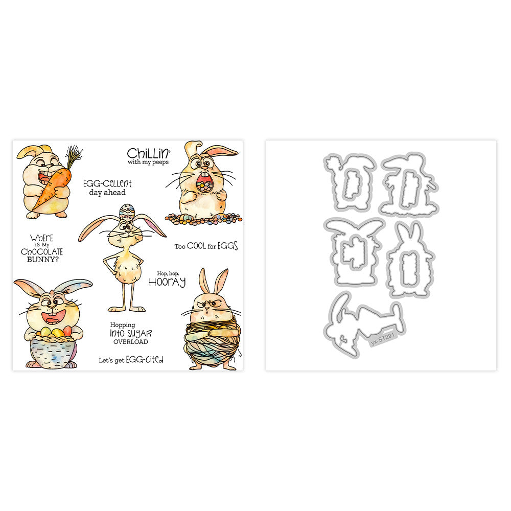 Funny Rabbit Dies & Stamps Set