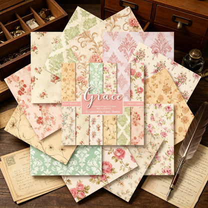 24PCS 6" Grace Scrapbook Paper & Cardstock