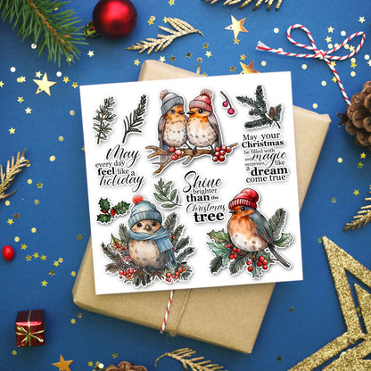Christmas Birds Clear Stamps