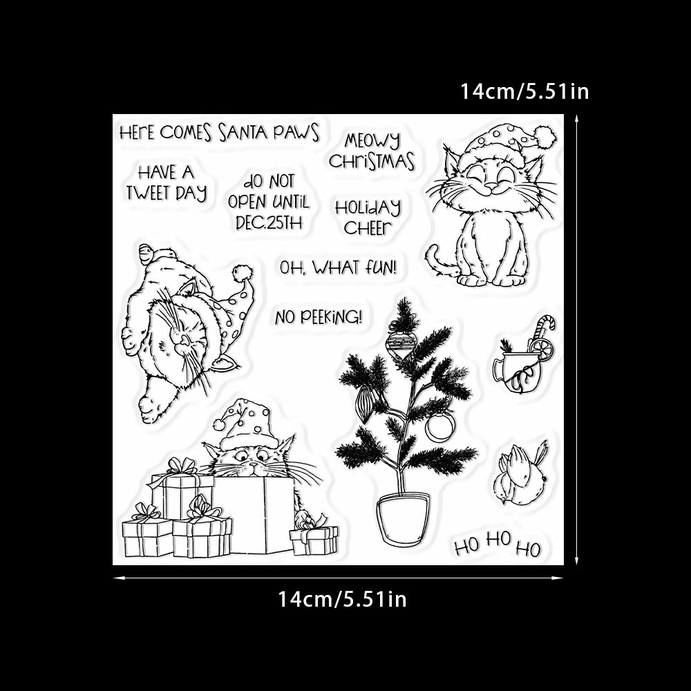Festive Cats Dies & Stamps Set