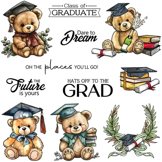 Graduation Season Bear Dies & Stamps Set