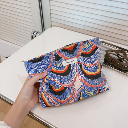 Fashionable Jacquard Canvas Cosmetic Bag