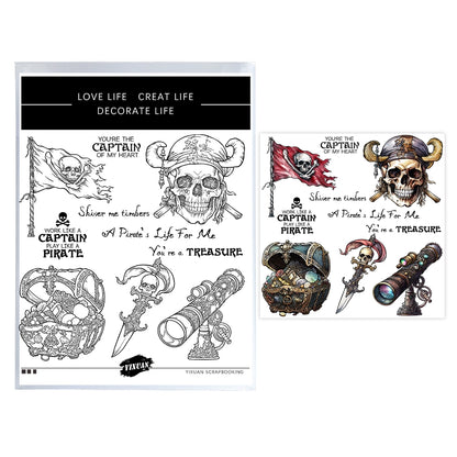 Skeleton Pirate Treasure Dies & Stamps Set