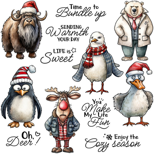 Christmas Animals Dies & Stamps Set