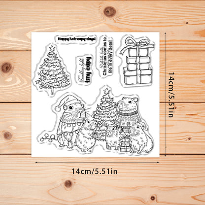Christmas Capybara Clear Stamps