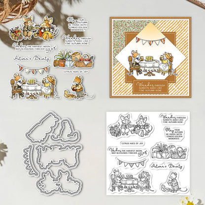 Autumn Mouse Dinner Dies & Stamps Set