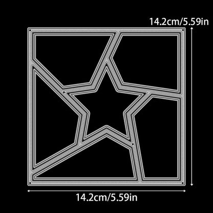 Pentagram Lattice Background Frame Metal Cutting Dies