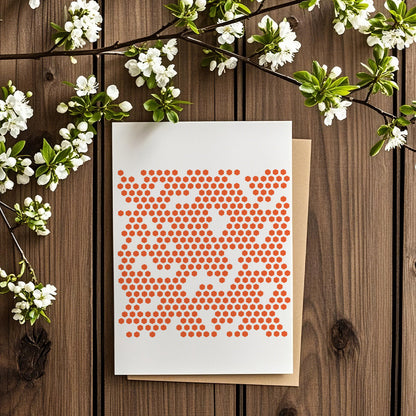 Hexagonal Dots Background DIY Painting Hollow Stencil
