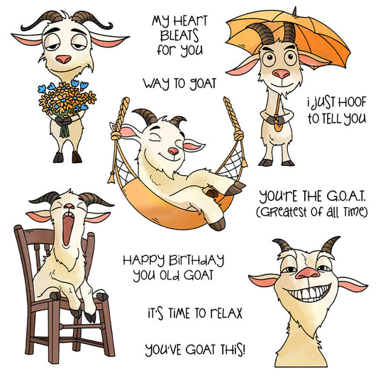 Happy Goats Dies & Stamps Set