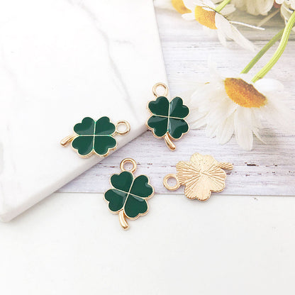 20 Pcs Four-Leaf Clover DIY Jewelry Pendants