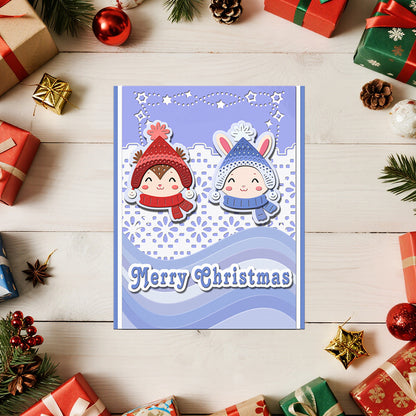 Christmas Penguins Metal Cutting Dies