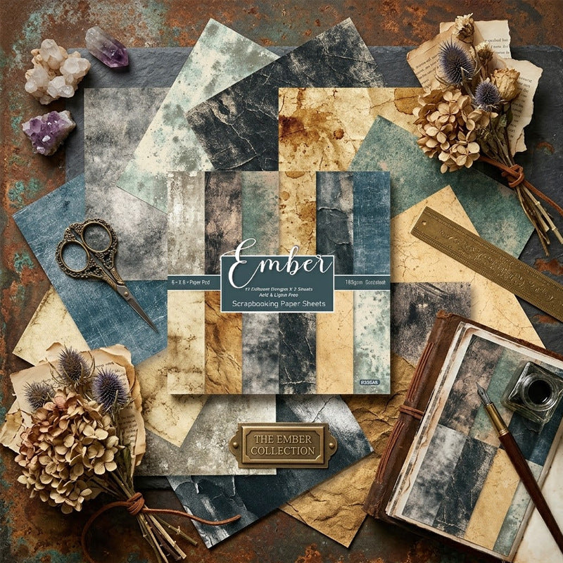 24PCS 6" Ember Scrapbook Paper & Cardstock