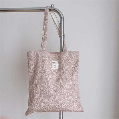 Literary Retro Rose Gold Embossed Shoulder Bag