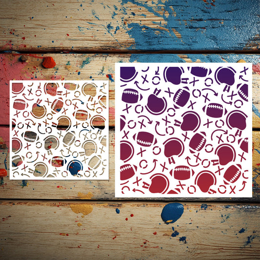 Rugby Pattern DIY Painting Hollow Stencil