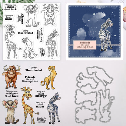 Zebra Giraffe Dies & Stamps Set