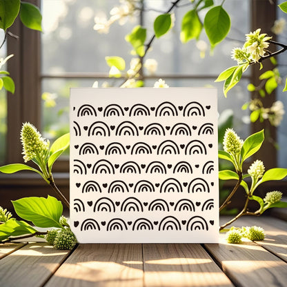 Small Rainbow Background DIY Painting Hollow Stencil