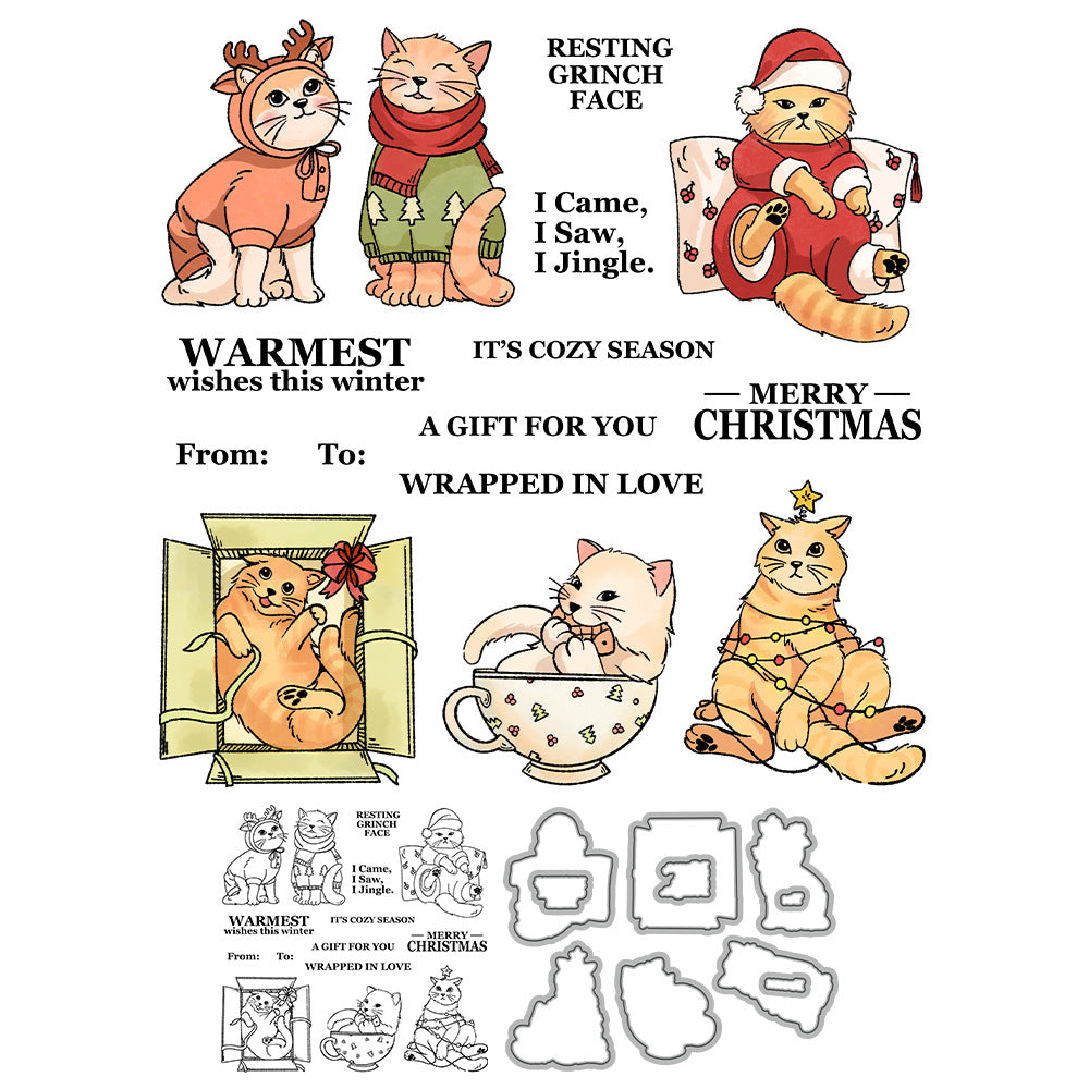 Sweater Kitten Dies & Stamps Set