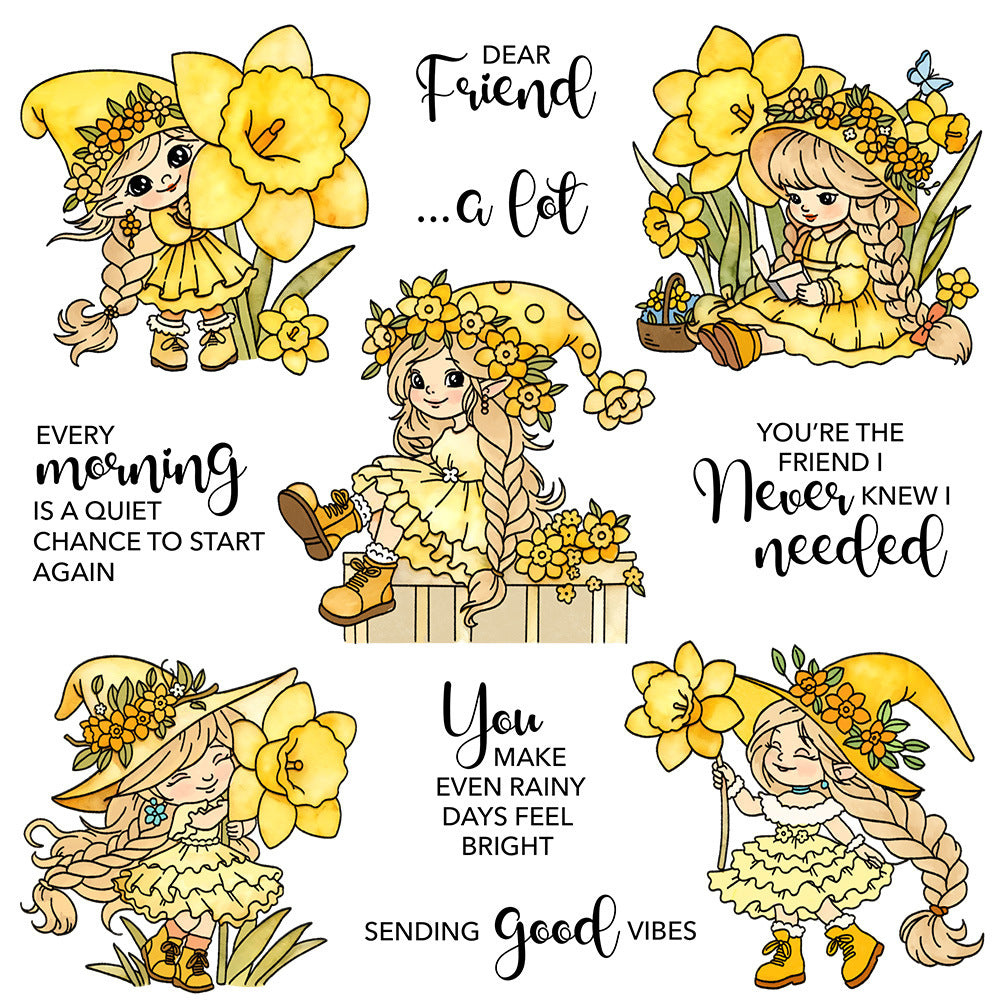 Flower Girl Clear Stamps