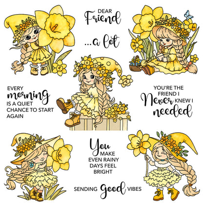 Flower Girl Clear Stamps