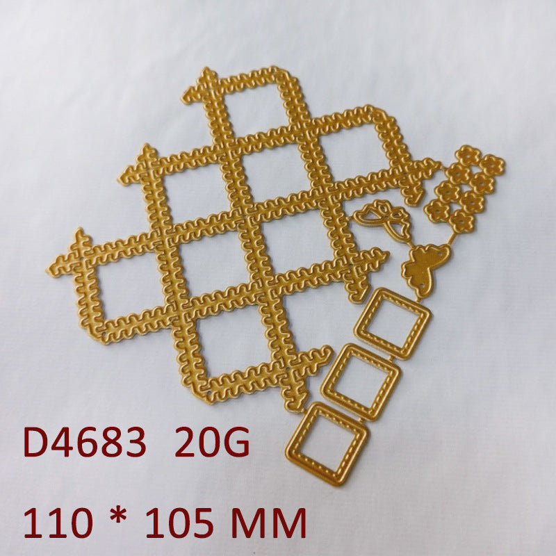 Floral and Leaf Square Decorations Cutting Dies