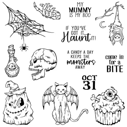 Halloween Series Dies & Stamps Set