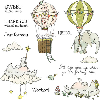 Polar Bear Elephant Clear Stamps