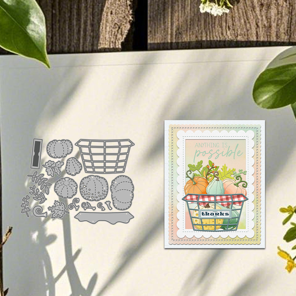 A Basket Of Pumpkins Metal Cutting Dies