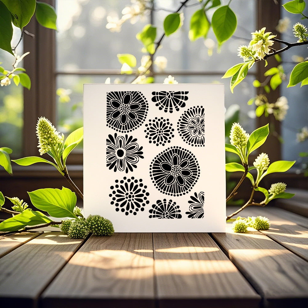 Floral Pattern DIY Painting Hollow Stencil