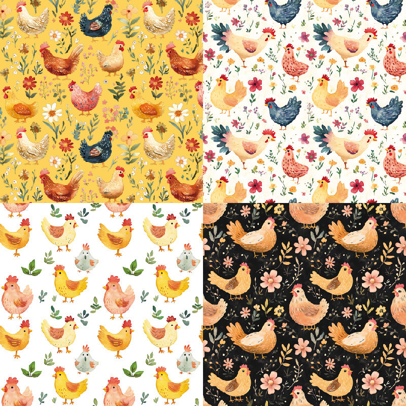 24PCS 6" Cluck Bloom Scrapbook Paper & Cardstock