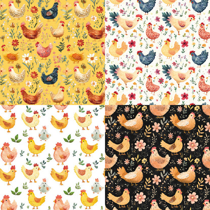 24PCS 6" Cluck Bloom Scrapbook Paper & Cardstock
