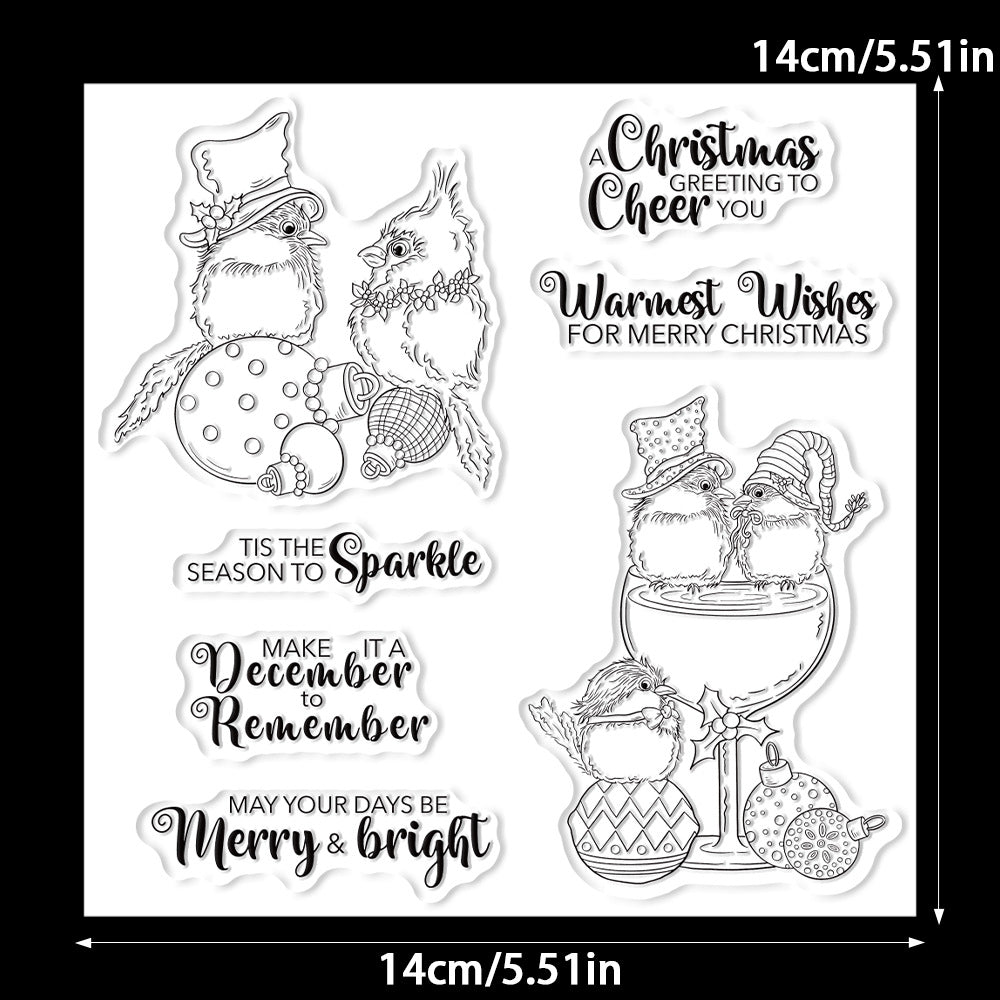 Christmas Birds Dies & Stamps Set