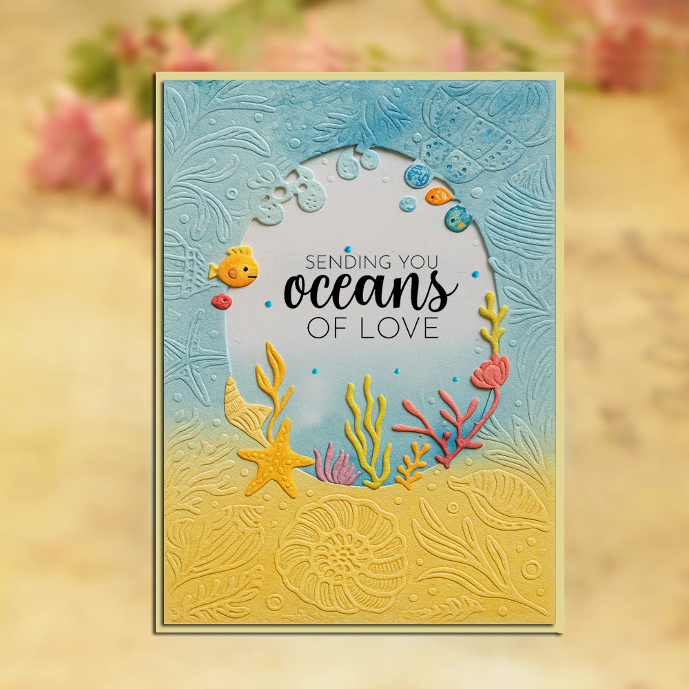 Underwater World Pattern Plastic Embossing Folder