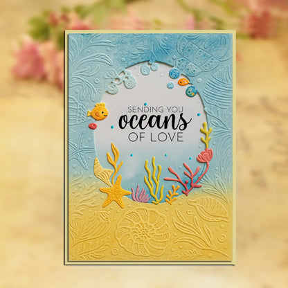 Underwater World Pattern Plastic Embossing Folder