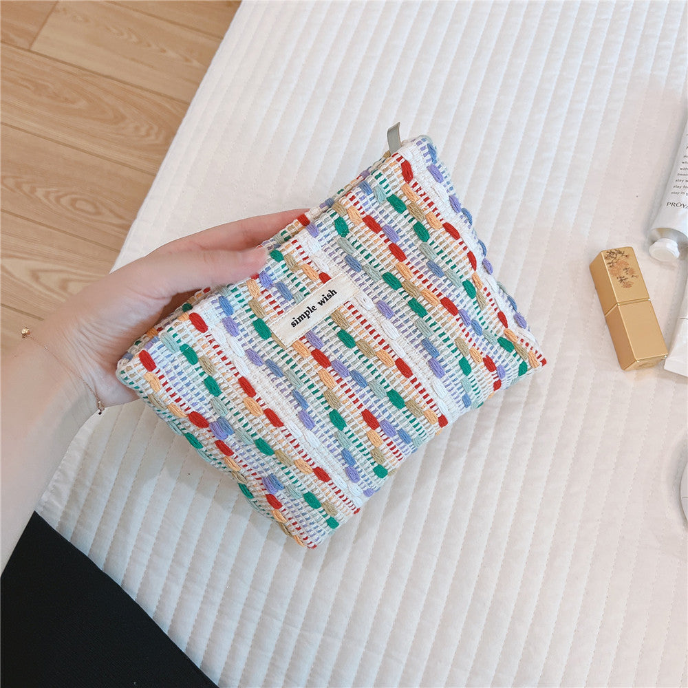 Colorful Woven Cosmetic Storage Bag