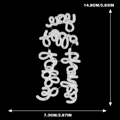 Greeting Words Metal Cutting Dies