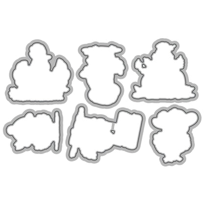 Thanksgiving Cute Turkey Dies & Stamps Set