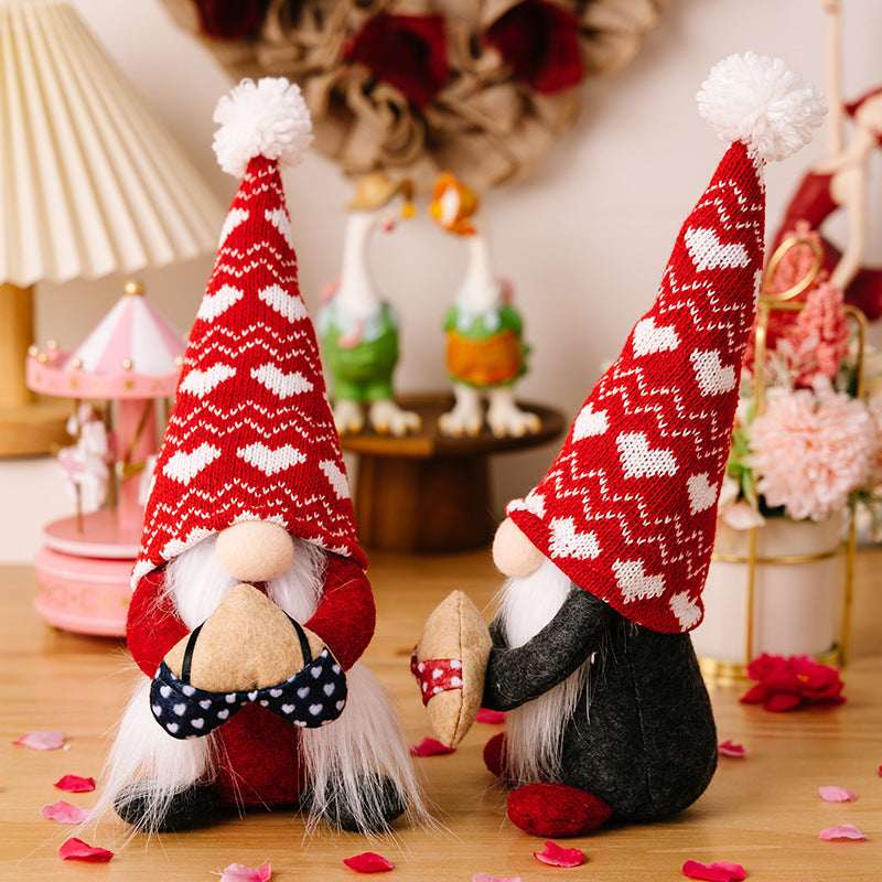 Valentine's Day Gnome Plush Doll Ornaments